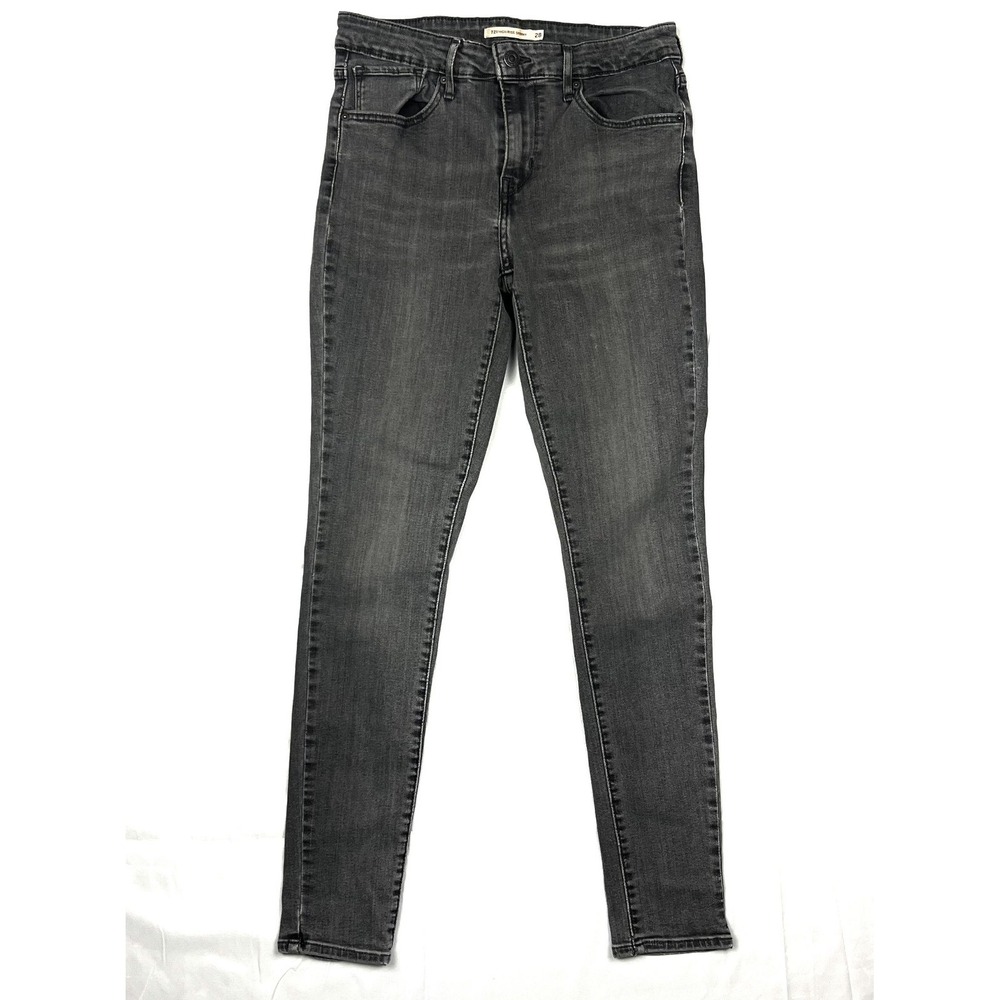 Levi's 721 High Rise Skinny Womens 28 Gray Denim Jeans Stretch W28 L30 2017